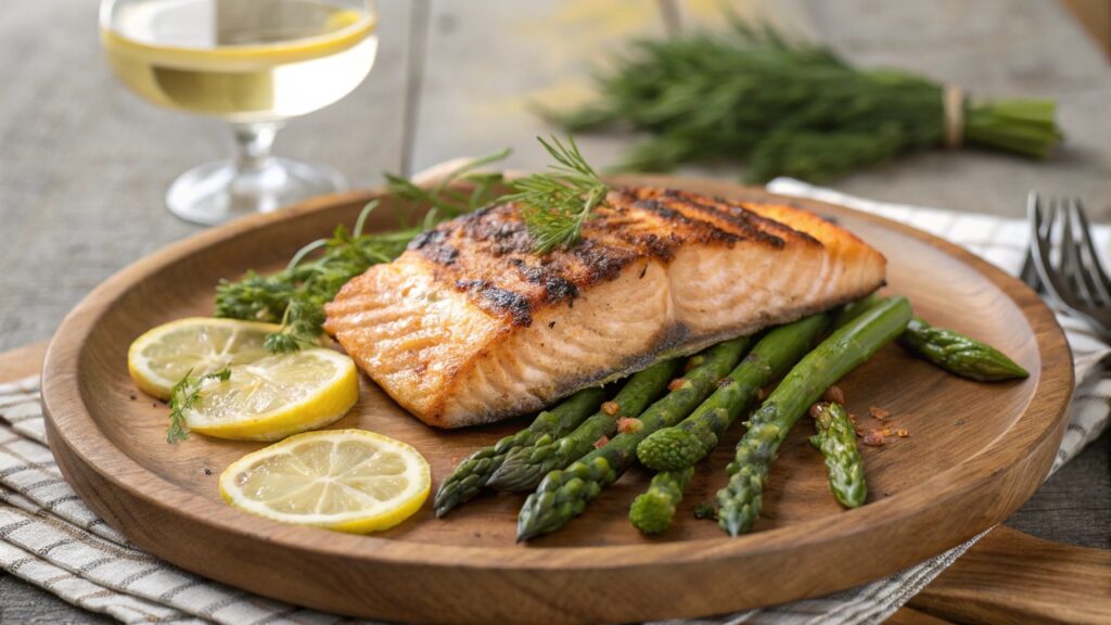 Grilled Salmon with Asparagus