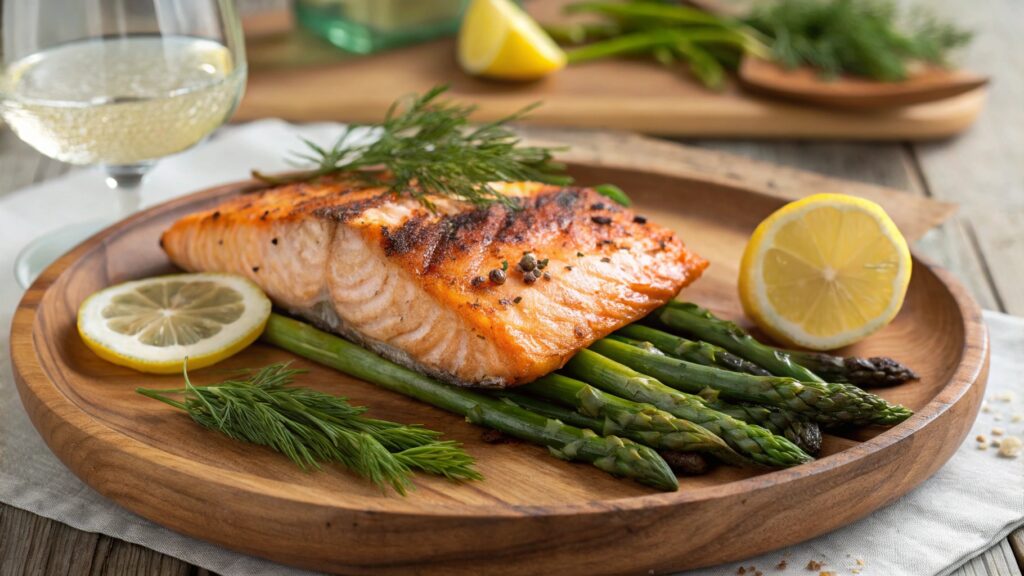 Grilled Salmon with Asparagus