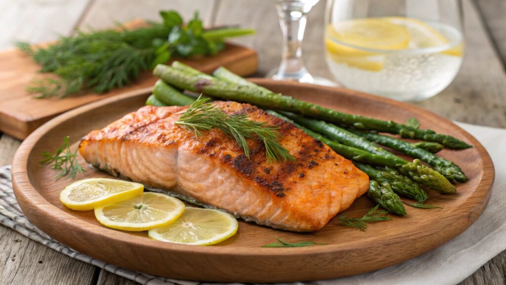 Grilled Salmon with Asparagus