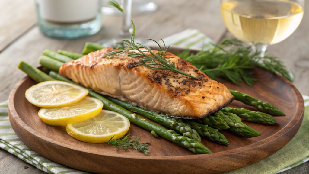 Grilled Salmon with Asparagus