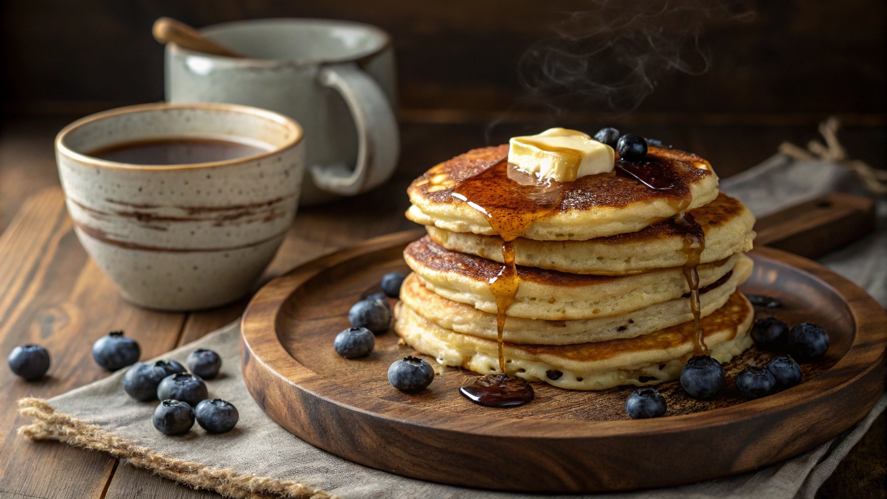 Pancakes with Maple Syrup