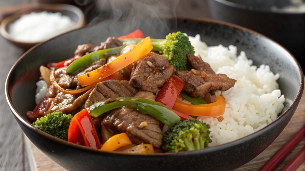 Beef Stir-Fry With Rice