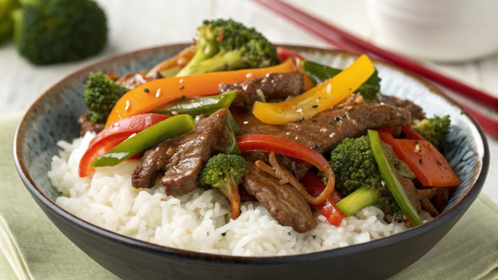 Beef Stir-Fry With Rice