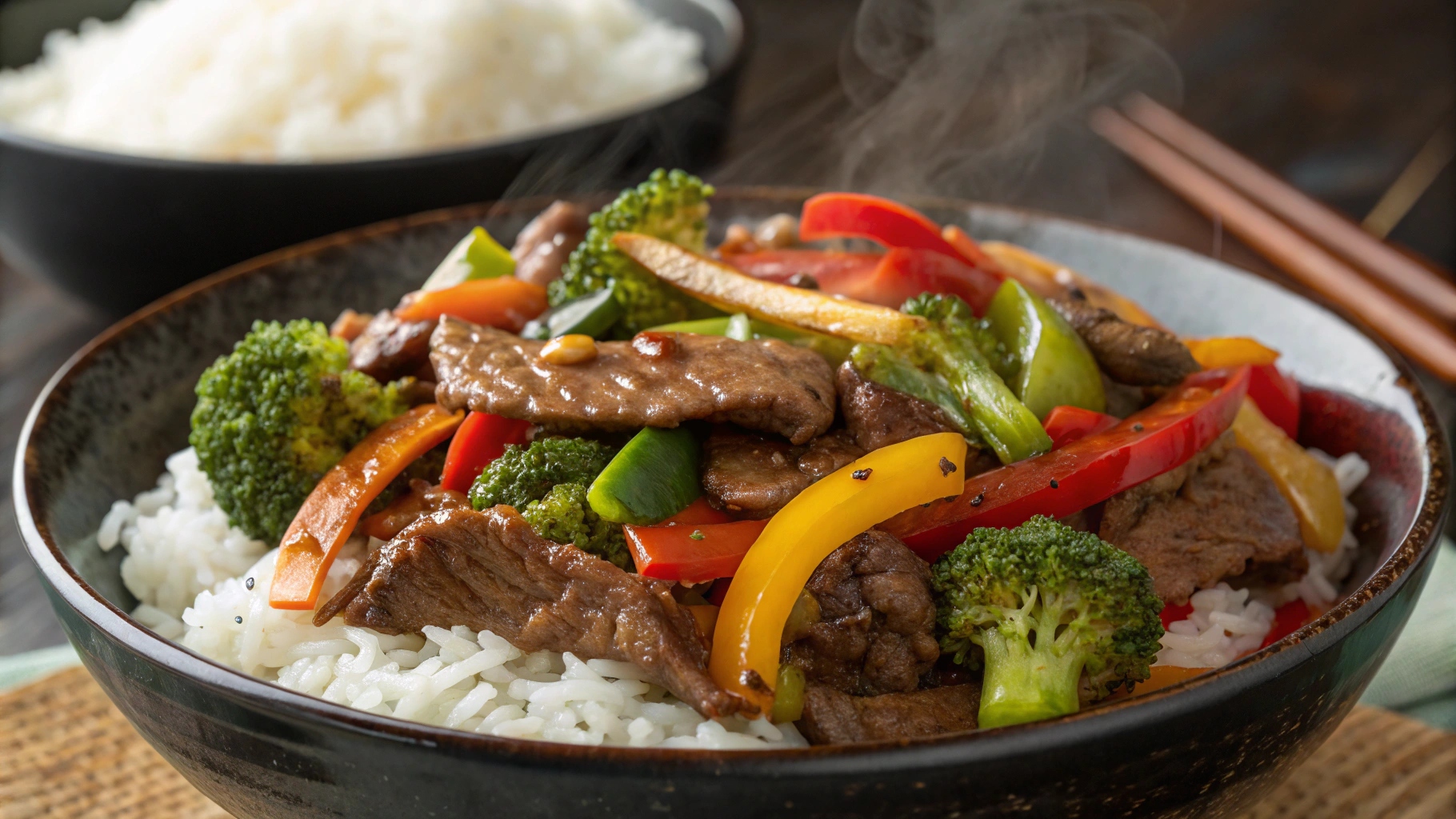 Beef Stir-Fry With Rice