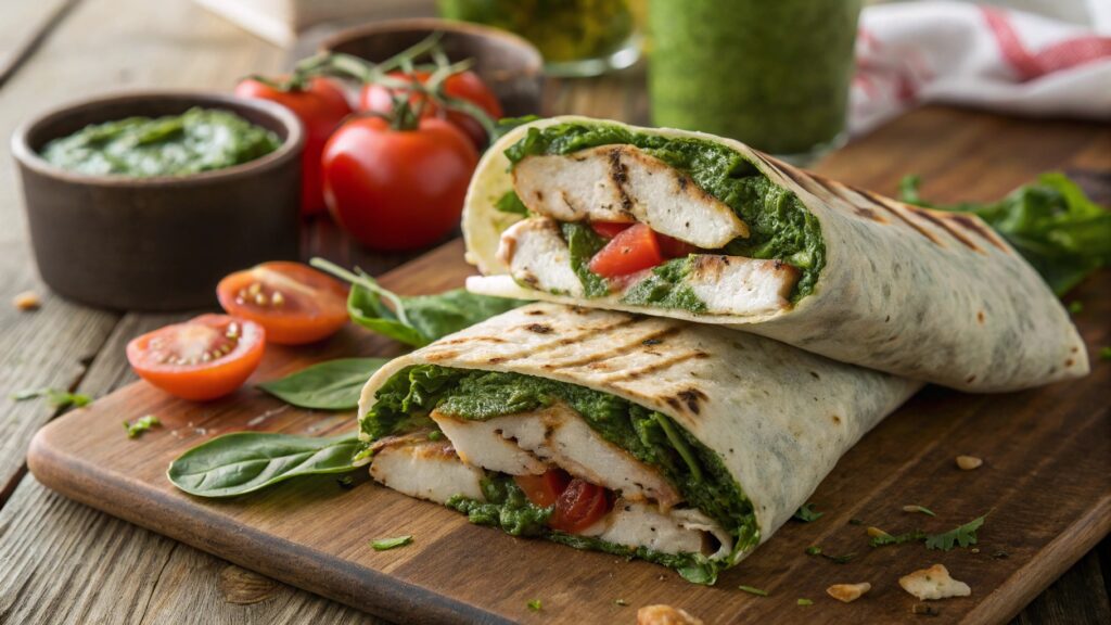 Chicken Pesto Wraps