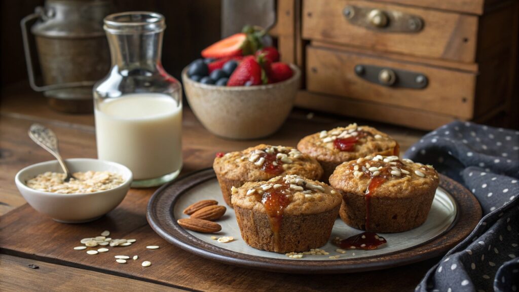 Vegan Oatmeal Muffins